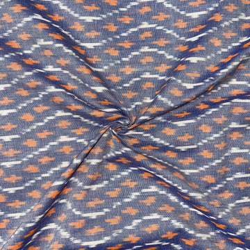 mercerised-ikkat Cotton Fabric