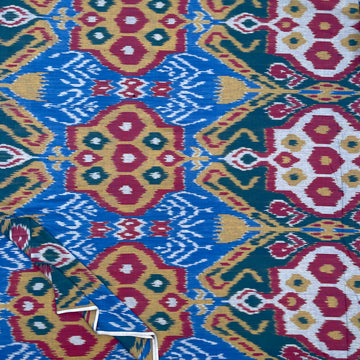 Central Asian Ikkat Cotton Fabric