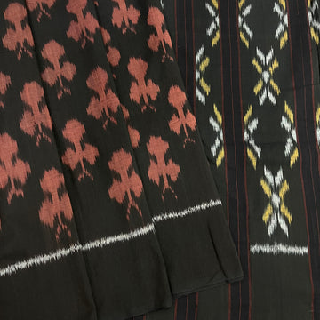Black Ikkat Cotton Saree