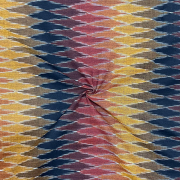 Computer Design Pochampally ikkat Cotton Fabric