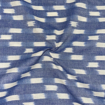 Checks Ikkat cotton Fabric