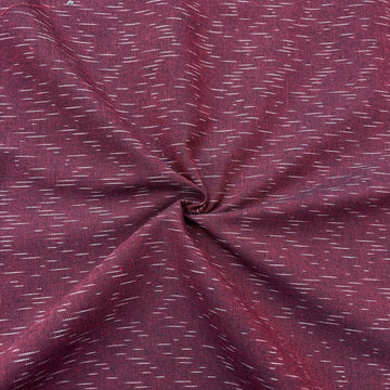 Maroon Colour Ikkat Cotton Fabric