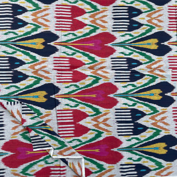 Central Asian Ikkat Cotton Fabrick