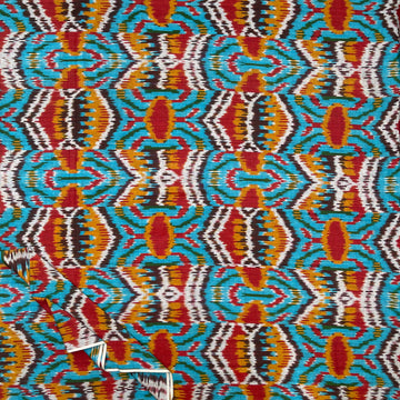 Central Asian Ikkat Cotton Fabric