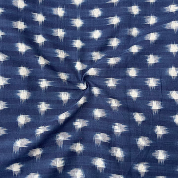 Indigo Double Ikkat Fabric