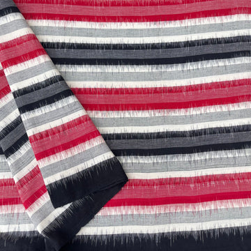 Multi Strips Ikkat Cotton Fabric