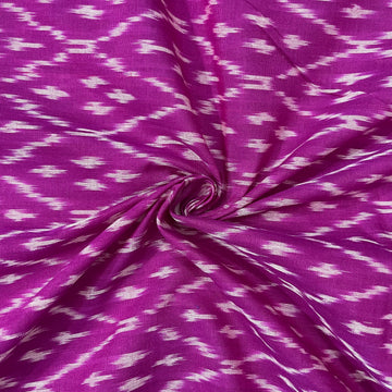 Mazda Pink Mersiced Ikkat cotton Fabric