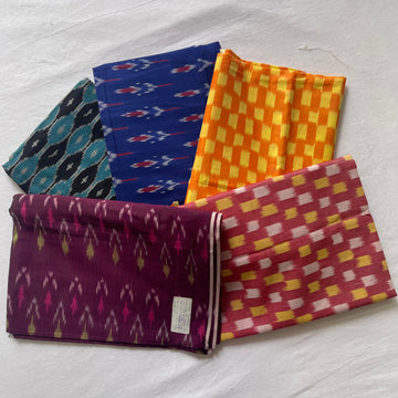 π Festive Combo Offer: Handloom Ikkat Blouse Fabric β Set of 5 (1 Meter Each) π
