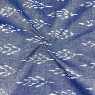 Pastel Blue ikkat Cotton Fabric