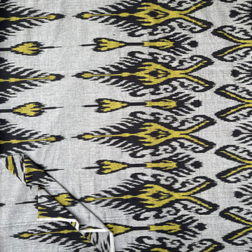 Central Asian-Inspired Ikkat Cotton Fabric