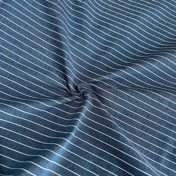 Indigo Blue ikkat Cotton Fabric