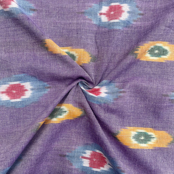 Lavender ikkat cotton fabric