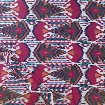 Central Asian Ikkat Cotton Fabric