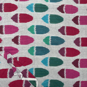 Central Asian Ikkat Cotton Fabric