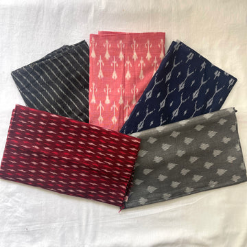 π Festive Combo Offer: Handloom Ikkat Blouse Fabric β Set of 5 (1 Meter Each) π