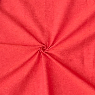 Orange Colour Cotton Ikkat Fabric