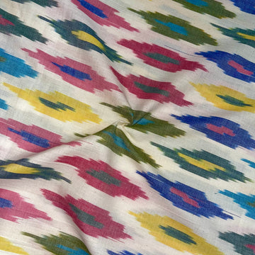 Multi Color Pochmapally Ikkat Cotton Fabric