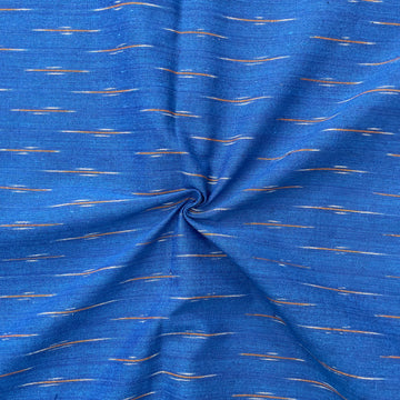 Sky Blue Colour Ikkat Cotton Fabric