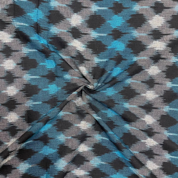 Computer Disign Ikkat cotton Fabric