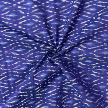 Blue Mersiced Ikkat Cotton Fabrics