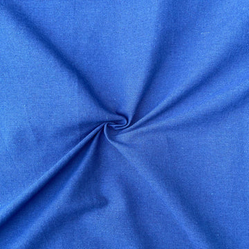 Blue Colour Cotton Ikkat Fabric