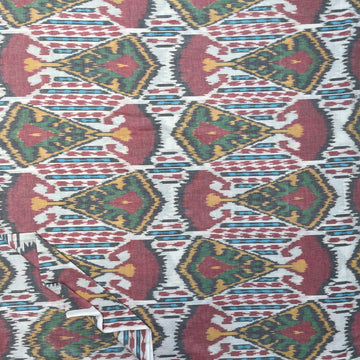 Central Asian Ikkat Cotton Fabric
