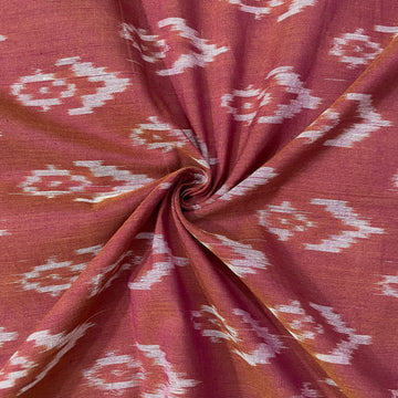 Brown Mersiced Ikkat cotton Fabric