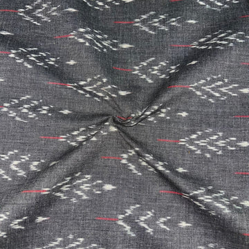 Grey Pochampally Ikkat Cotton Fabric