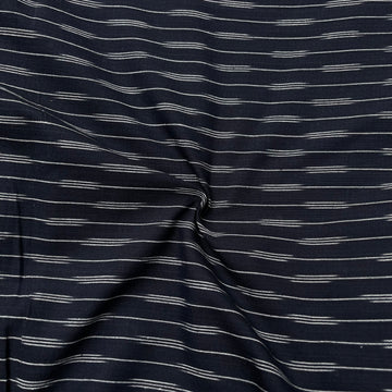 Navi Blue Colour Ikkat Cotton Fabric