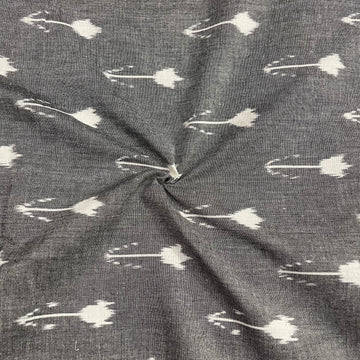 Grey Ikkat Cotton Fabric