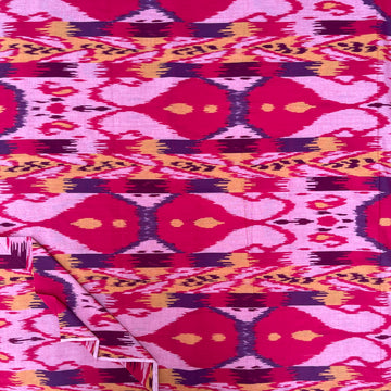 Central Asian Ikkat Cotton Fabric