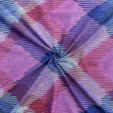 Computer Design Pochampally ikkat Cotton Fabric