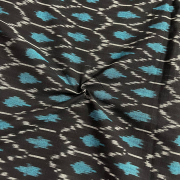 Black Ikkat Cotton Fabric