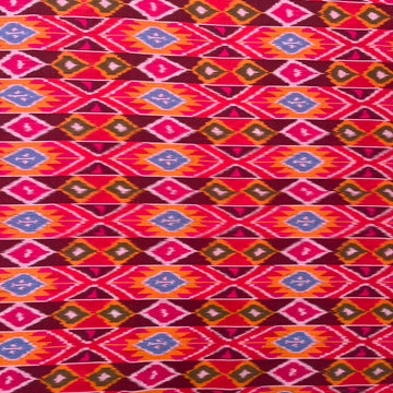 Central Asian-Inspired Ikkat Cotton Fabric