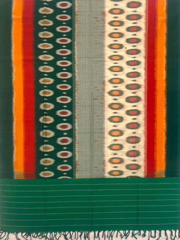 Pochampally Ikkat Cotton Duppata in Multi colour