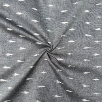 Mersiced Gray Colour Ikkat Cotton Fabric