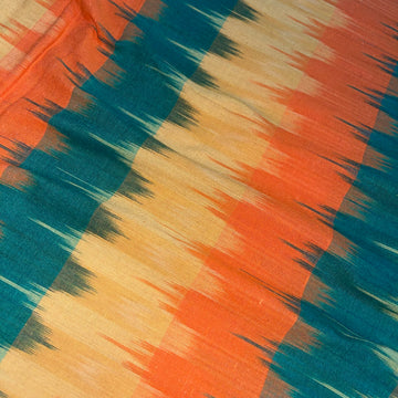 3D Ikkat Cotton Fabric