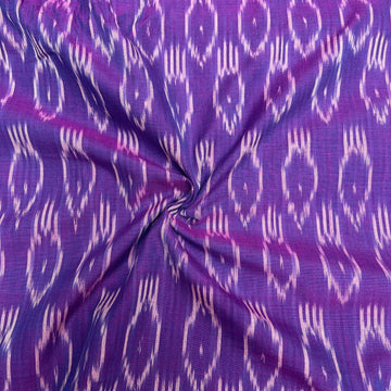 Purple Merisced ikkat Cotton Fabric