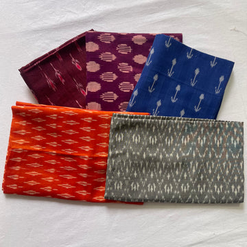 π Festive Combo Offer: Handloom Ikkat Blouse Fabric β Set of 5 (1 Meter Each) π
