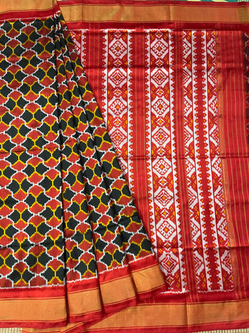 Cambodian Ikkat Silk Sari