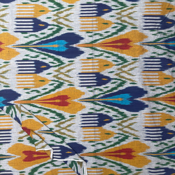 Central Asian Ikkat Cotton Fabric