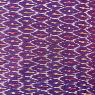 Purple mercerised-ikkat Cotton Fabric