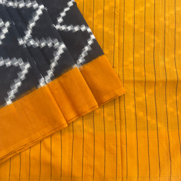 Elegant Handwoven Double Ikkat Cotton Saree
