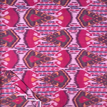 Central Asian Ikkat Cotton Fabric