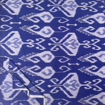 Indigo Blue Central Asian Ikkat Cotton Fabric