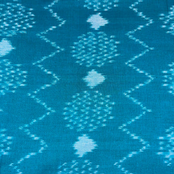 Blue Ikkat Cotton Fabric