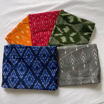 ✨ Festive Offer – Limited Time ✨ Set of 5 Ikkat Blouse Fabrics (1 meter each) 🎁 Pay for 3 – Get 2 FREE! Only ₹1999/- for 5 handloom blouse pieces 🧵 Perfect for festive styling and gifting 🛍️ Grab now before stock runs out