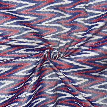 Chevron Mersiced Ikkatt Cotton fabric