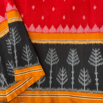 Border Design Double Ikkat Fabric