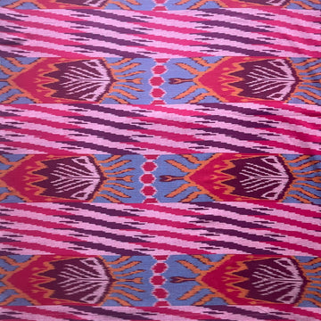 Mazda pink Central Asian ikkat Cotton Fabric